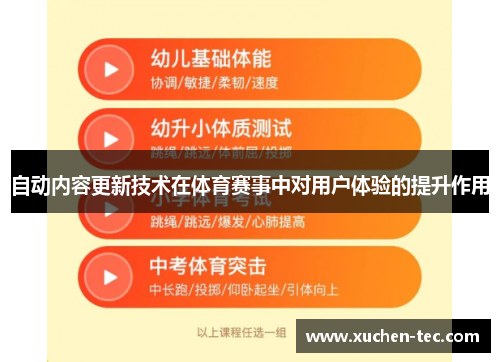 自动内容更新技术在体育赛事中对用户体验的提升作用